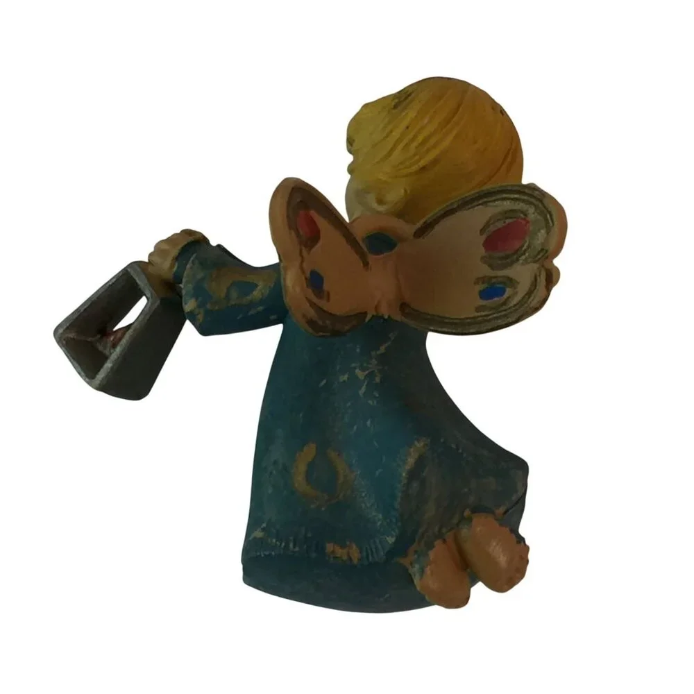 Vintage Italy Angel‎ Cherub Christmas Ornaments Lot of 6